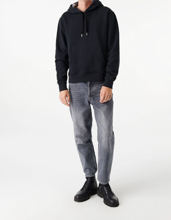 SWEAT NOIR &Agrave; CAPUCHE